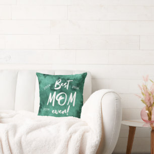 Emerald Watercolor Splash Best Mum Mother's Day Cushion