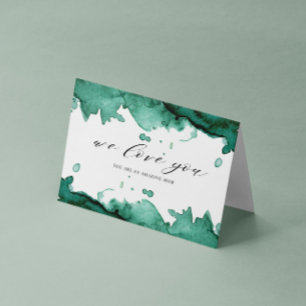 Emerald Watercolor Wash Mother's Day Card