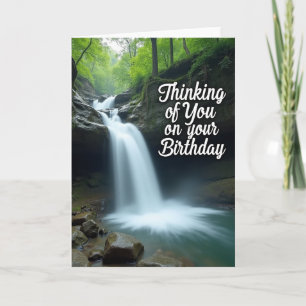 Emerald Waterfall Birthday Card