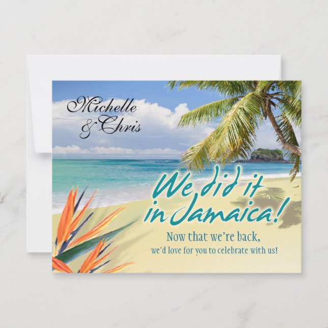 Emerald Waters Reception Card (Jamaica) (Front)