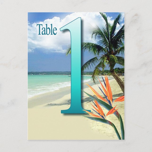 Emerald Waters Table Card No. 1 | aqua (Front)
