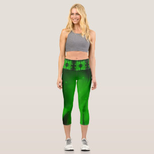 Emerald Wave Capri Leggings