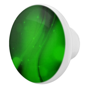 Emerald Wave Ceramic Knob