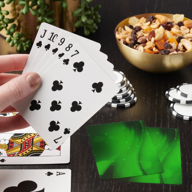 Emerald Wave Playing Cards (In Situ)