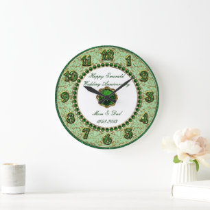 Emerald Wedding Anniversary Clock