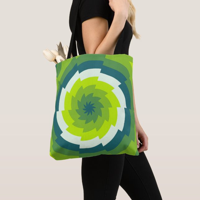 Emerald Whirl Tote Bag (Close Up)