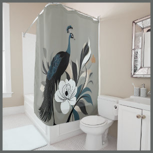 Emerald Whirlwind Shower Curtain