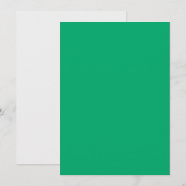 Emerald & White Custom Flat Program (Front/Back)