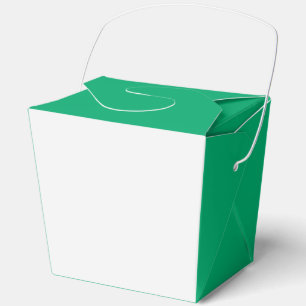 Emerald & White Favour Box with Handle – Customise