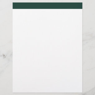 Emerald White Return Address Custom Letterhead