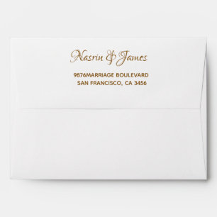 Emerald White Return Address Envelope