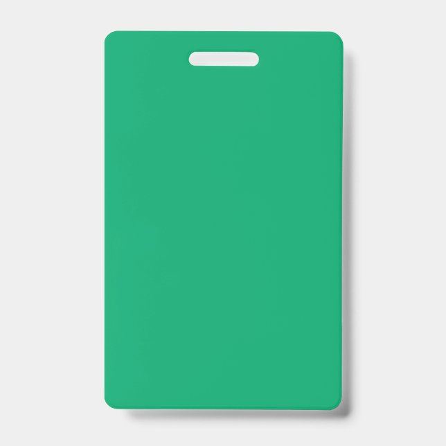 Emerald & White Vertical Event Badge – Customise ID Badge (Front)