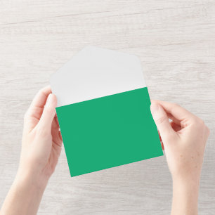 Emerald & White Wedding Mailer – Customisable All In One Invitation