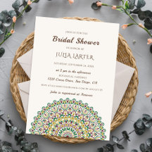 Emerald Wild Amazon Forest Mandala Bridal Shower