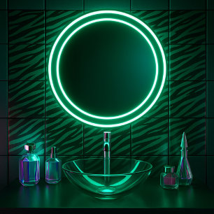 Emerald Wild Glam Zebra Stripe  Ceramic Tile