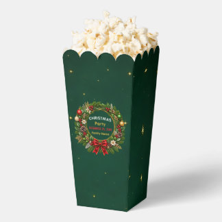 Emerald Wreath Christmas Party Favour Box