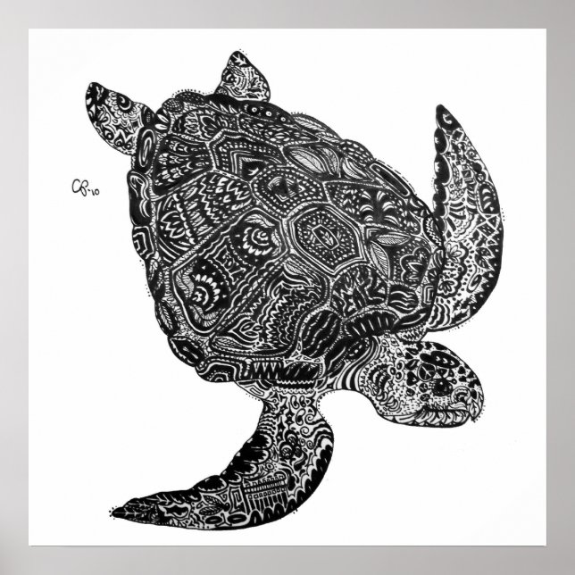 Emergen-Sea Turtle Custom Art Print (Front)