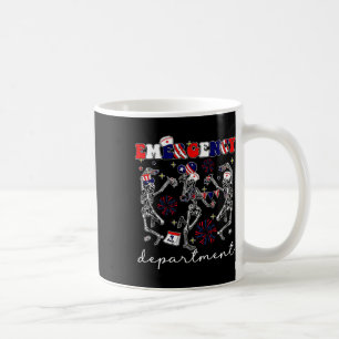 Emergency 4th Of July Department Skeleton Dancing Coffee Mug