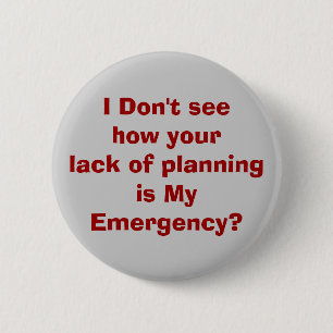 emergency 6 cm round badge