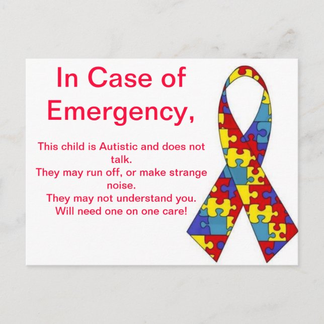 Emergency Alert Stickers Postcard (Front)