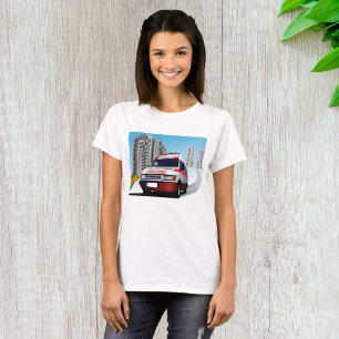 Emergency Ambulance in Cityscape Medical Rescue  T-Shirt