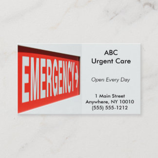 Emergency Business Card
