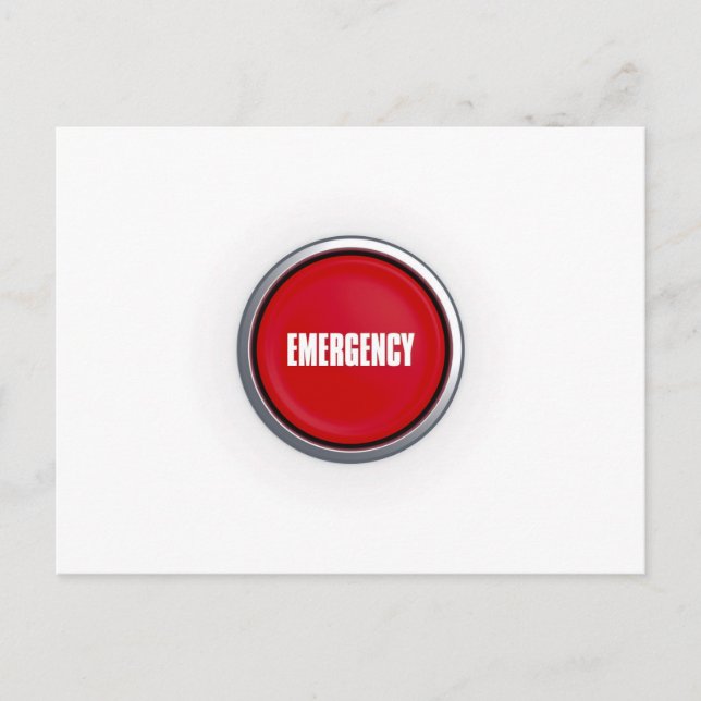 Emergency Button Postcard (Front)