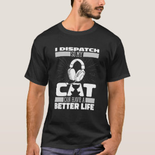 Emergency Cat Thin Gold Line Police   Yellow Dispa T-Shirt