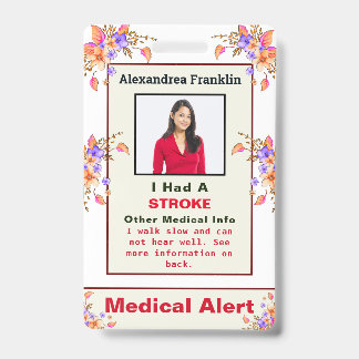 Emergency Contact Alert Medical Illness ID  Badge