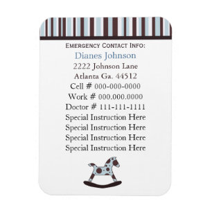 Emergency Contact: Babysitter Premium Magnet