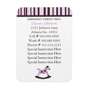 Emergency Contact: Babysitter Premium Magnet