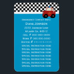 Emergency Contact: Firetruck Magnet<br><div class="desc">Emergency Contact: Firetruck: Babysitter Premium Magnet</div>