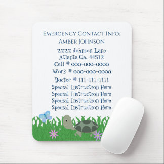 Emergency Contact Mousepad