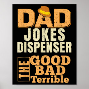 Emergency Dad Jokes Bbq Patriotic American Dad Chr Poster