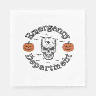 Emergency Departement Room Er Nurse Skeleton Hallo Napkin