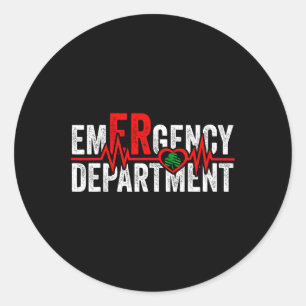 Emergency Department 4th Of July Usa St Patricks D Classic Round Sticker