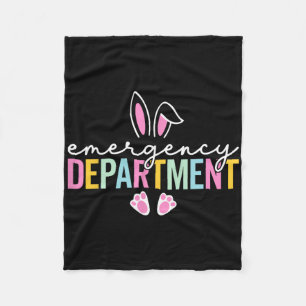Emergency Department Bunny Emergency Room Er Nurse Fleece Blanket