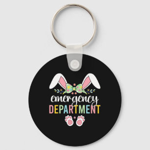 Emergency Department Bunny Emergency Room Er Nurse Key Ring
