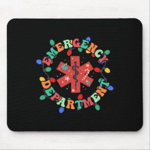 Emergency Department Christmas Er Nurse 2 Sided Mouse Pad