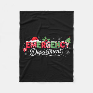Emergency Department Christmas Santa Er Fleece Blanket
