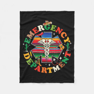 Emergency Department Cinco De Mayo Mexican Er Fleece Blanket