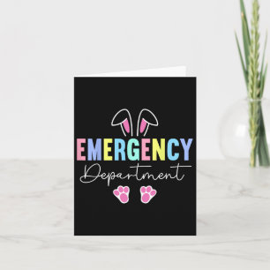 Emergency Department Easter Bunny Er Nurse Easter Card