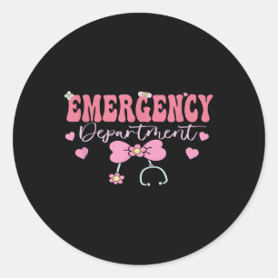 Emergency Department Emergency Nurse Emergency Roo Classic Round Sticker