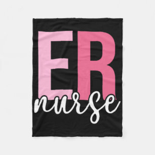 Emergency Department Emergency Nurse Er Nurse 2 Si Fleece Blanket