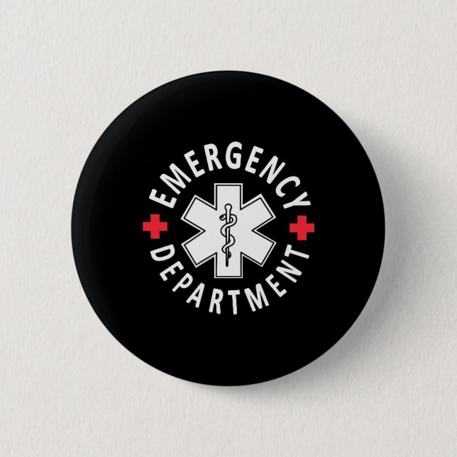 Emergency Department Emergency Room Healthcare Nur 6 Cm Round Badge