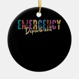 Emergency Department Emergency Room Healthcare Nur Ceramic Ornament