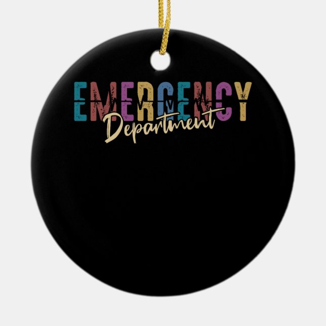 Emergency Department Emergency Room Healthcare Nur Ceramic Ornament (Front)