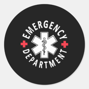 Emergency Department Emergency Room Healthcare Nur Classic Round Sticker
