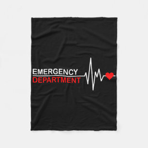 Emergency Department Emergency Room Healthcare Nur Fleece Blanket