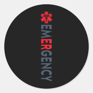 Emergency Department Emergency Room Nurse ER Nurse Classic Round Sticker